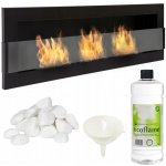 Nice-house Závěsný biokrb 120 x 40 x 12 cm černý – Zboží Mobilmania