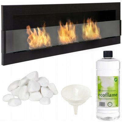 Nice-house Závěsný biokrb 120 x 40 x 12 cm černý – Zboží Mobilmania