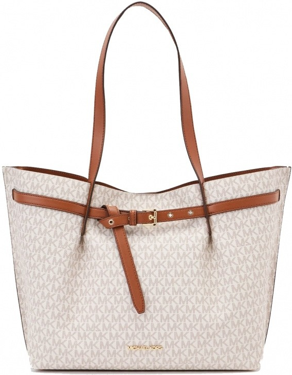 Michael Kors Emilia large shopper kabelka logo vanilla