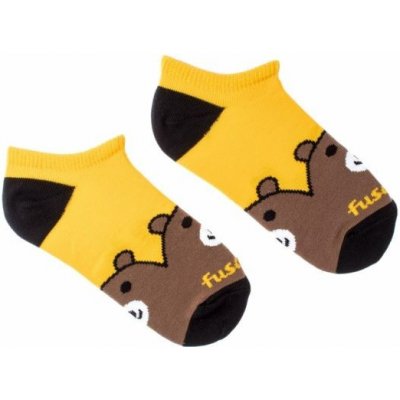 Fusakle Dětské kotníkové ponožky Méďa Žlutá – Zboží Mobilmania