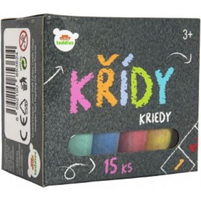 Teddies Křídy barevné chodníkové 15 ks – Zboží Dáma