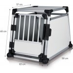 Trixie Transportní klec hliníkový rám pevné panely 63 x 65 x 90 cm – Sleviste.cz