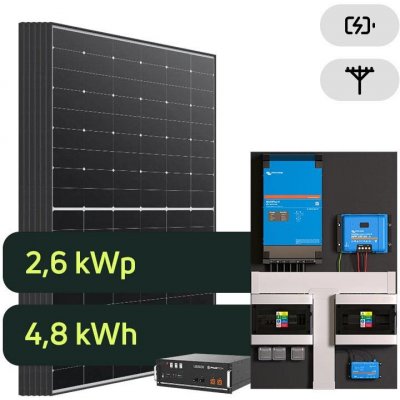 Ecoprodukt Hybrid Victron 2,6kWp 4,8kWh 1-fáz – Sleviste.cz
