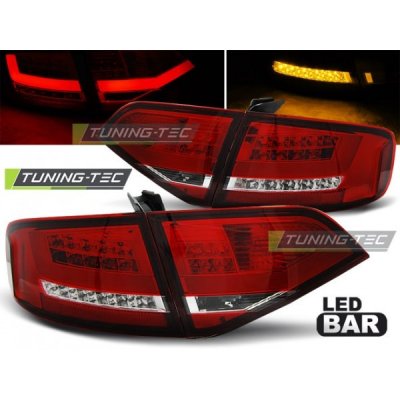 Zadní světla Audi A4 B8 8K Lim. 07-11 - červené/krystal LED – Hledejceny.cz