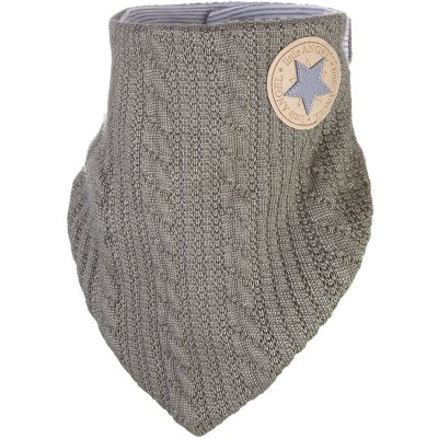 Little Angel šátek na krk podšitý Outlast mechová pruh bílošedý melír – Sleviste.cz