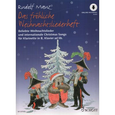 Das fröhliche Weihnachtsliederheft + Audio Online vánoční písně a koledy pro klarinet a klavír