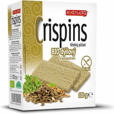 Crispins Bio Chlebíček dýňový s koriandrem bezlepkový 100 g – Hledejceny.cz