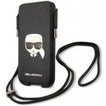 Pouzdro Karl Lagerfeld Head Saffiano PU Pouch S/M černé – Sleviste.cz