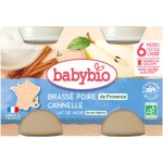 Babybio Brassé z kravského mléka hruška skořice 2 x 130 g – Zboží Dáma