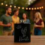 Placatka Nevěsta stylový svatební dárek s gravírováním Stříbrná – Zboží Dáma