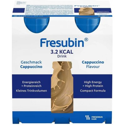 FRESUBIN 3,2 KCAL DRINK PŘÍCHUŤ CAPPUCCINO POR SOL 4X125ML – Hledejceny.cz