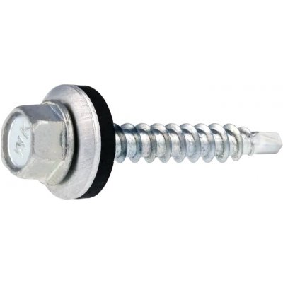 Farmářský vrut s EPDM podložkou Barva: bílý zinek, Velikost: 4,8 x 20 mm – Sleviste.cz