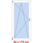 Soft Balkonové dveře otevíravé a sklopné Černá krupička/Bílá levé 90 x 175 cm – Hledejceny.cz