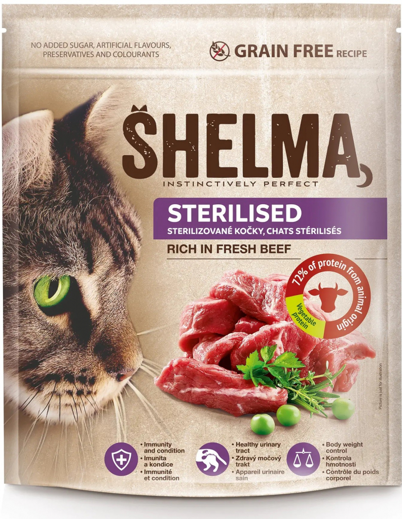 Shelma cat STERILISED beef 750 g
