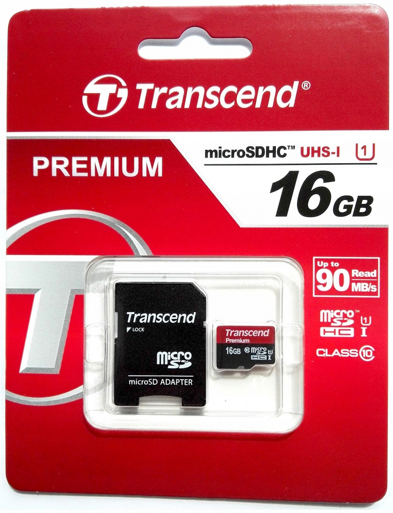 Transcend microSDHC 16 GB UHS-I TS16GUSDU1
