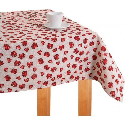 B.E.S. Petrovice ubrus DEKOTEX Srdíčka 90x90 – Sleviste.cz