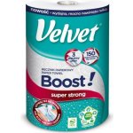 Velvet Boost třívrstvé papírové ručníky 150 útržků 1 role