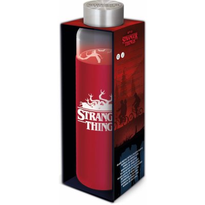 Stor Skleněná láhev se silikonovým povrchem STRANGER THINGS 585 ml – Zboží Mobilmania
