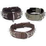 Nobby obojek Delgado široký kožený s hroty a nýty – Zboží Dáma