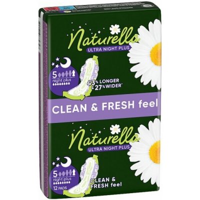 Naturella Ultra Night Plus Velikost 5 Vložky S Křidélky 12 ks – Zboží Dáma