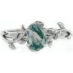 Lunica Stříbrný prsten MECHOVÝ ACHÁT 0683 6 – Hledejceny.cz