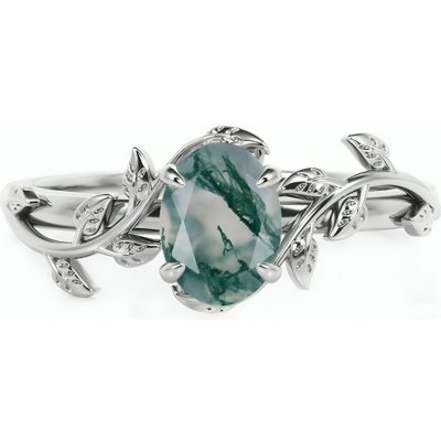 Lunica Stříbrný prsten MECHOVÝ ACHÁT 0683 6 – Hledejceny.cz