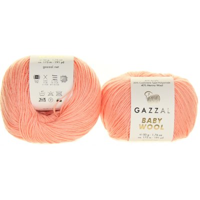 Gazzal Baby Wool 834 lososová – Zboží Mobilmania