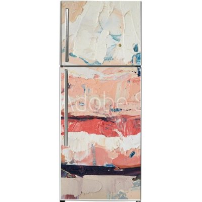 WEBLUX Samolepka na lednici fólie Hand drawn oil painting. Abstract art background. Oil painting on canvas. Color texture. Fragment of artwork. Spots of paint. Brushstrok 80 x 200 cm – Zboží Mobilmania