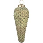 Clayre & Eef Zeleno-hnědá skleněná ozdoba šiška Ø 5*15 cm – Hledejceny.cz