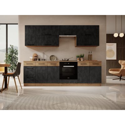 ADRK Kuchyňská sestava VIKA 260 cm M-LO matera/dub lancelot – Zboží Dáma