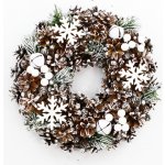 Lepaso Věnec šišky 35cm natural bílá 772586 – Zboží Dáma
