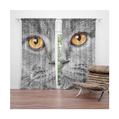Sablio Závěs Kočičí pohled: 2ks 140x250cm – Hledejceny.cz
