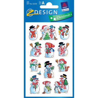 Avery Z-Design Vánoční samolepky sněhuláků 52335 – Hledejceny.cz