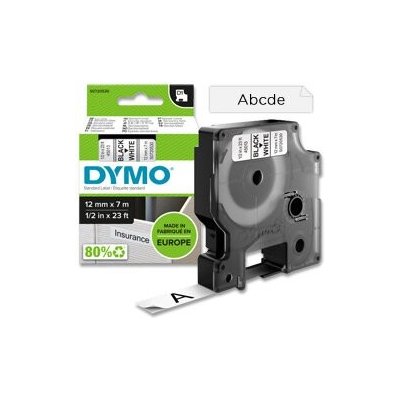 Dymo D1 S0720530 - originální polyesterová páska - 12 mm × 7 m, černo-bílá – Zboží Živě