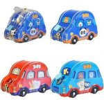 Pokladnička dětská autíčko 95x14x7cm set se zámkem a klíčkem různé kov – Zboží Dáma