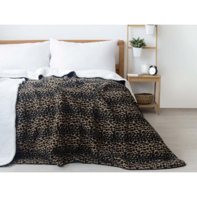 Xpose Beránková deka Leopard Sherpa 150x200 – Zboží Mobilmania