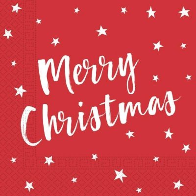 Procos Vánoční papírové ubrousky 3V merry christmas 33x33cm 20ks – Sleviste.cz