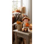 Dekorace MagicHome Nature, Chlapec s dýní, terakota, 10,5x11,5x23 cm – Hledejceny.cz