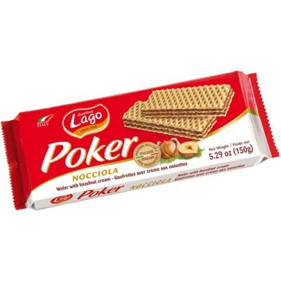 Gastone Lago Poker vafle s příchutí lískových oříšků 150 g – Sleviste.cz