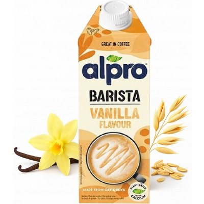 Alpro Barista Ovesno-sójový nápoj s vanilkovou příchutí 750 ml – Hledejceny.cz