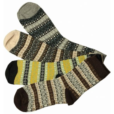Pánské vlněné ponožky YB-1024 3 páry vícebarevná