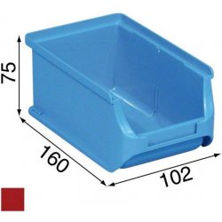 Allit Plastové boxy na drobný materiál 102x160x75 mm červené