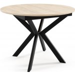 GRAINZlatá Loftový kulatý stůl 100 cm Luma - dřevo a kov, loft, rozkládací stůl - loftový stůl, obývací pokoj - Craft dub – Sleviste.cz