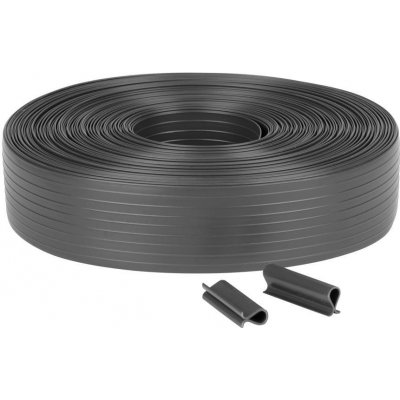 Páska Strend Pro EUROSTANDARD, 47,5 mm, L-35 m, stínící, antracit, krycí, na plotové panely, s 20 klipsami, 1200g/m2, PVC, RAL7016 – Hledejceny.cz