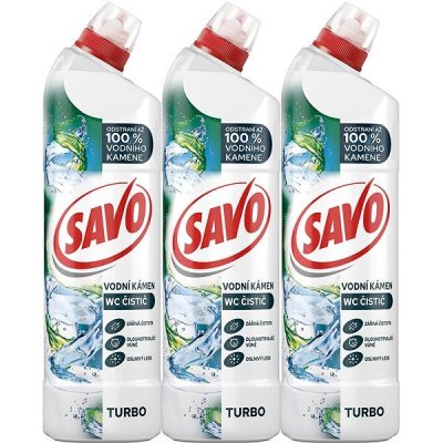 SAVO Turbo na vodní kámen WC gel 3 x 700 ml – Zboží Mobilmania