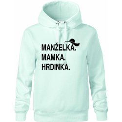 Manželka mamka hrdinka Oversized mikina dámská Moon kratší + širší Frost