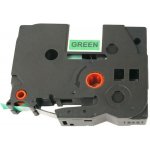 Páska - kompatibilní s BROTHER TZE-735 - 12 mm x 8 m zelená - bílý tisk – Hledejceny.cz