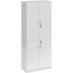 Houseland Prime Neo Vysoká kancelářská skříň 03 80 cm bílá – Zboží Mobilmania