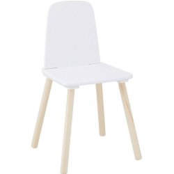 IZIbul Židlička pro školáky bílá přírodní dřevo