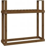 Shumee Dřevník masivní borovice 110 x 35 x 108,5 cm medově hnědý – HobbyKompas.cz